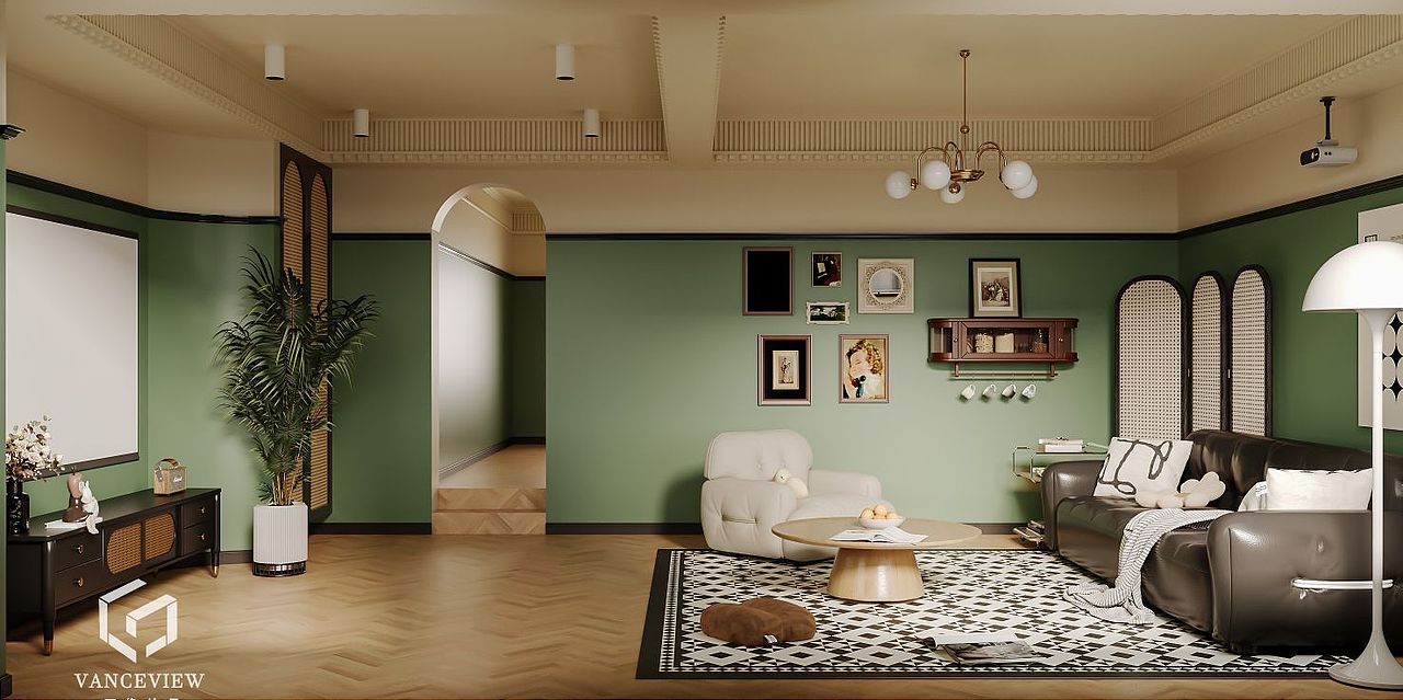 复古绿色系家装