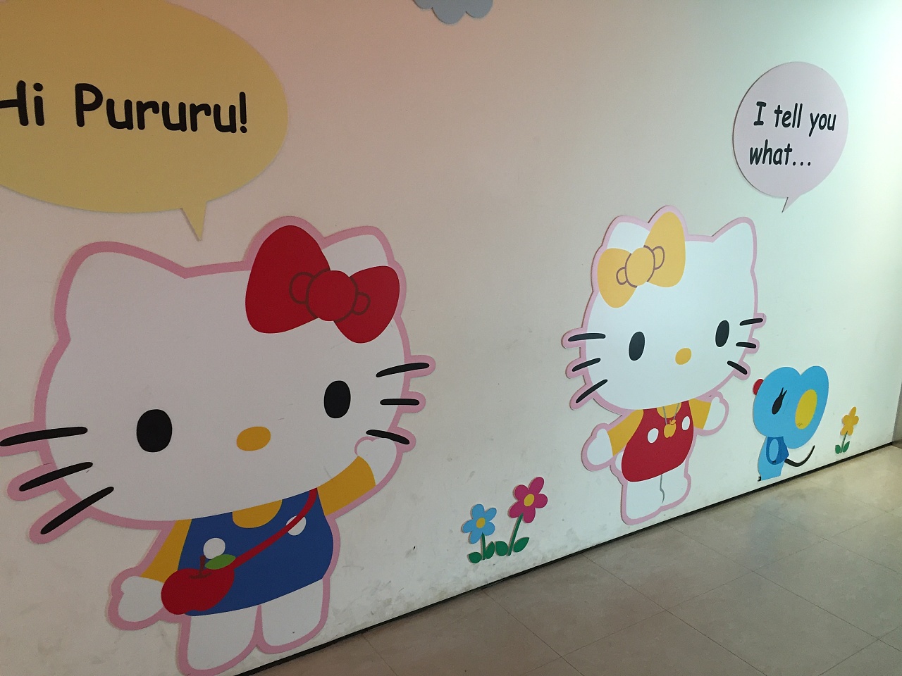 hello kitty 主题墙绘,不一定女孩才喜欢