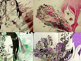 海贼王针管笔插画6张