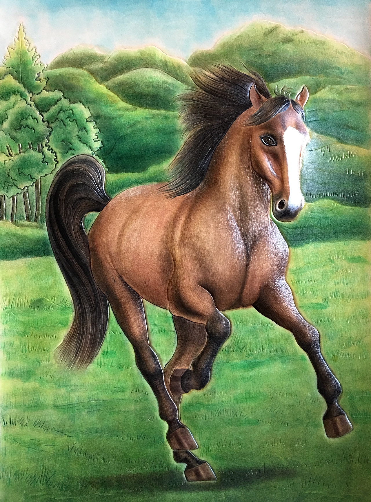 皮雕画作品集2—-斑寅手工艺术