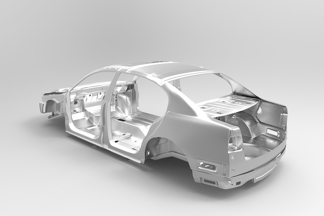 这是之前帕萨特的钣金模型与内饰和外壳是可以完全匹配的,只是懒了