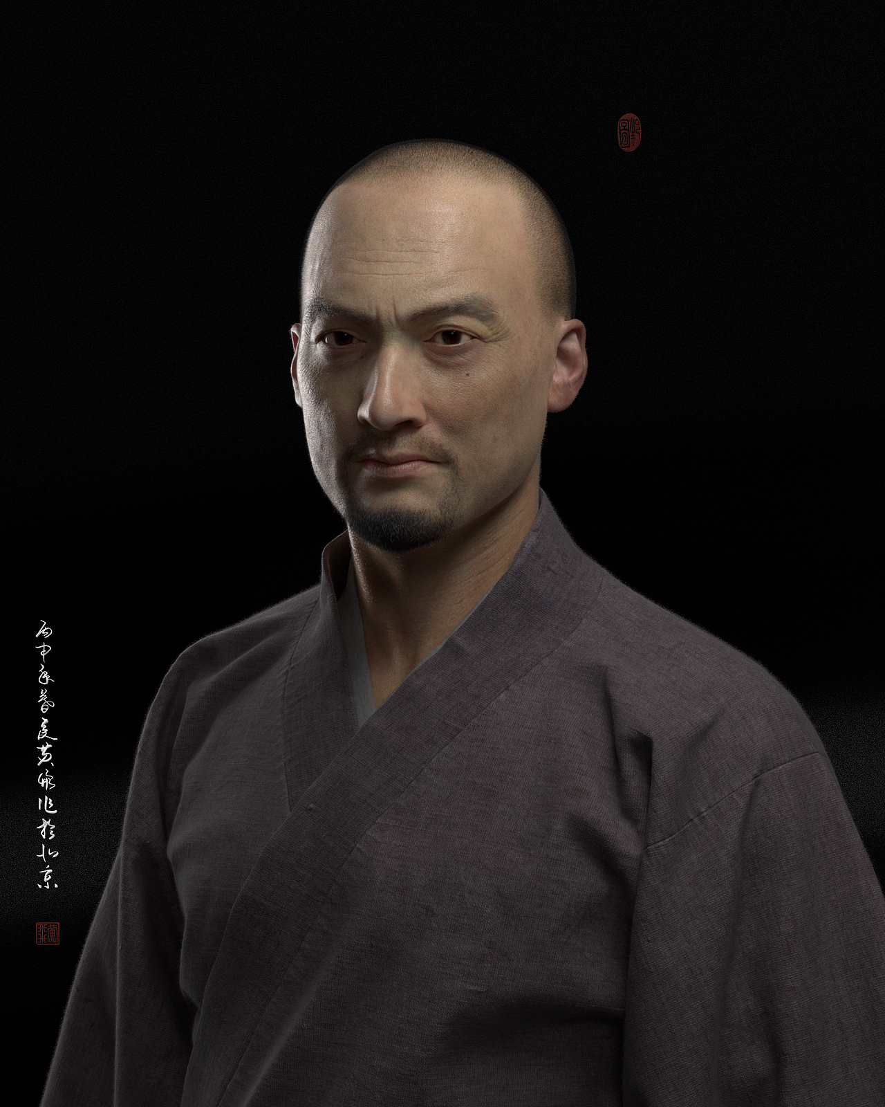 Portrait-Watanabe Ken in The Last Samurai（图ZODExNjg0NDg=） - 其他三维 - 站酷设计师Bontop原创素材 - 站酷ZCOOL