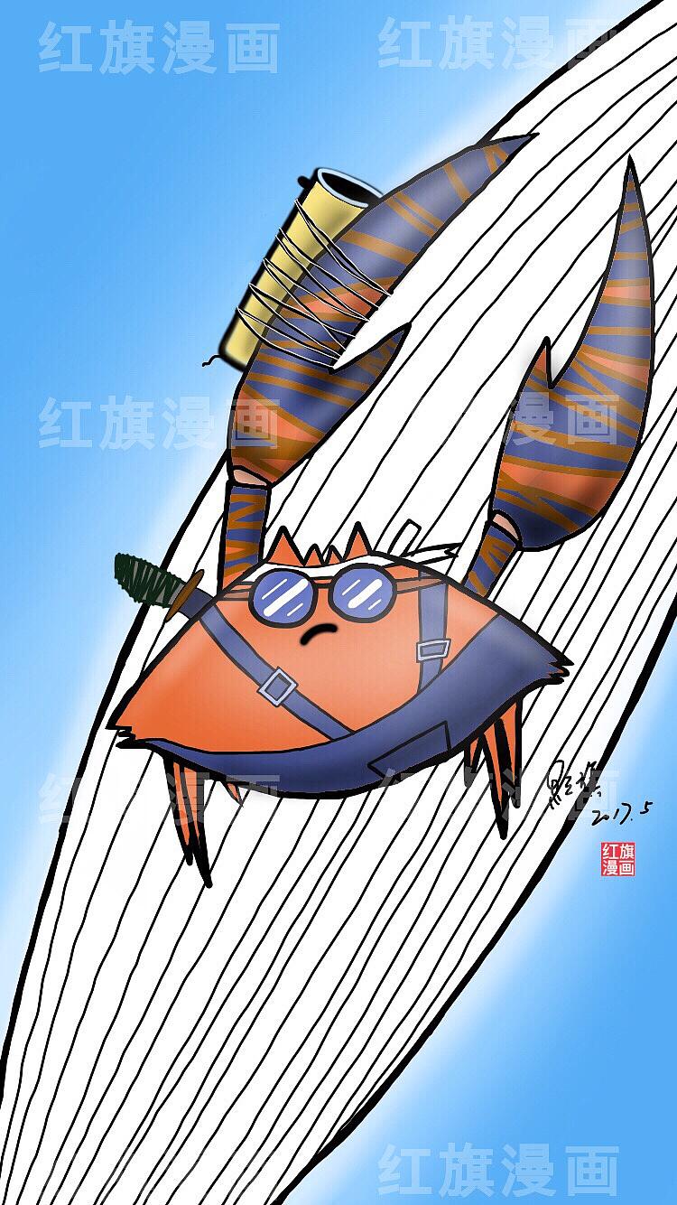 龙虾快跑（图ZNzk5MTQ0ODA=） - IP形象 - 站酷设计师红旗先生原创素材 - 站酷ZCOOL