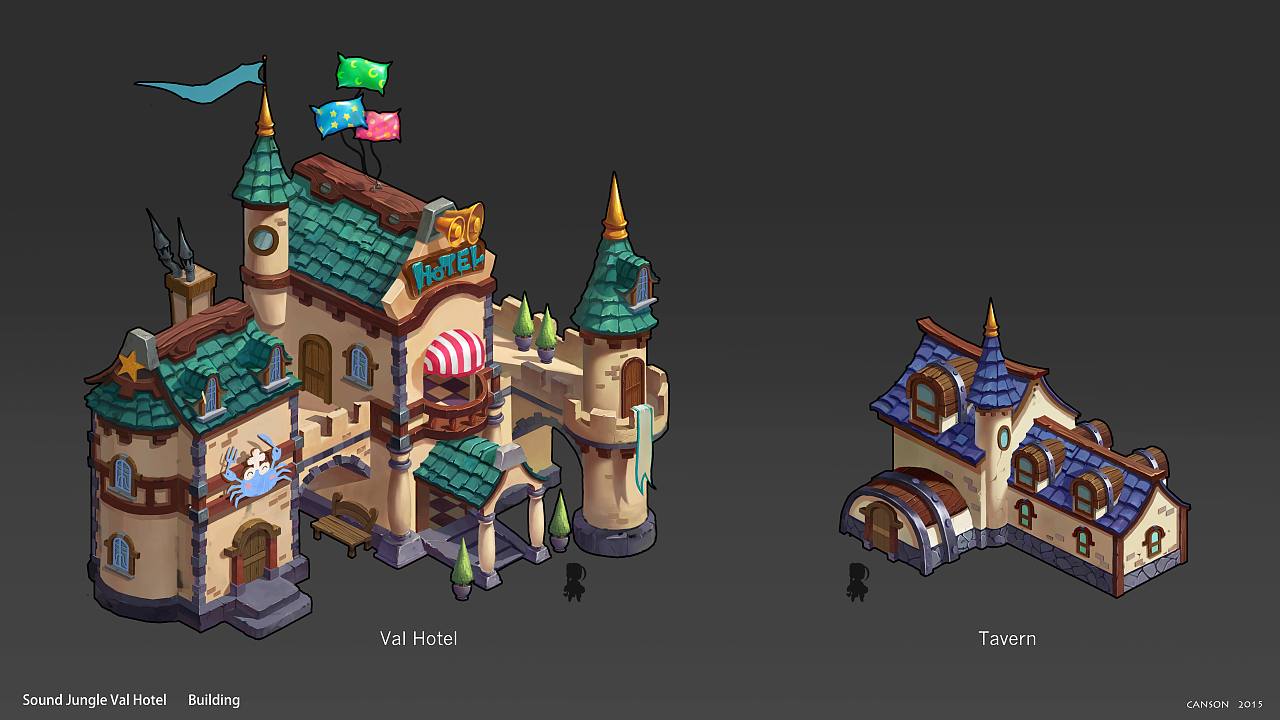 45度场景练习|插画|游戏原画|病毒君00 - 原创作品 - 站酷 (zcool)