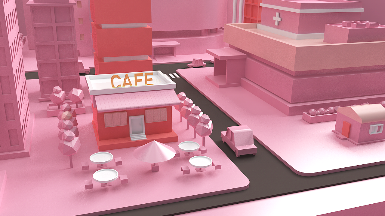 C4D-PINK CITY（图ZMTAzMTU5Mjky） - 场景 - 站酷设计师沐苜原创素材 - 站酷ZCOOL