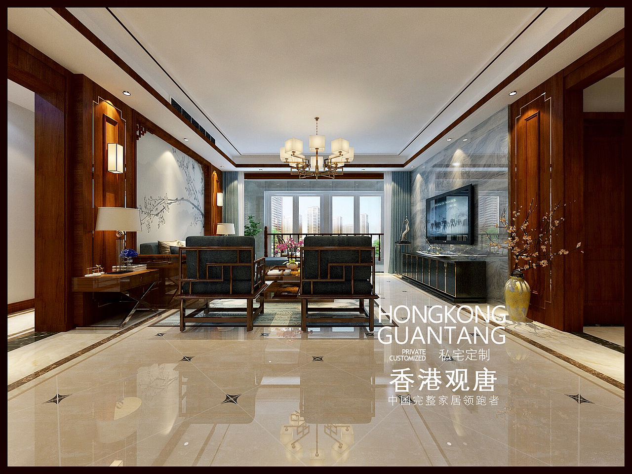 滕州装饰公司人和天地190平新中式风装修效果图户型图（图ZMTE1MDIxNzM2） - 家装设计 - 站酷设计师滕州设计师原创素材 - 站酷ZCOOL