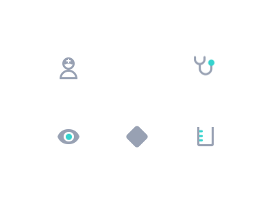 6 medical icons animation