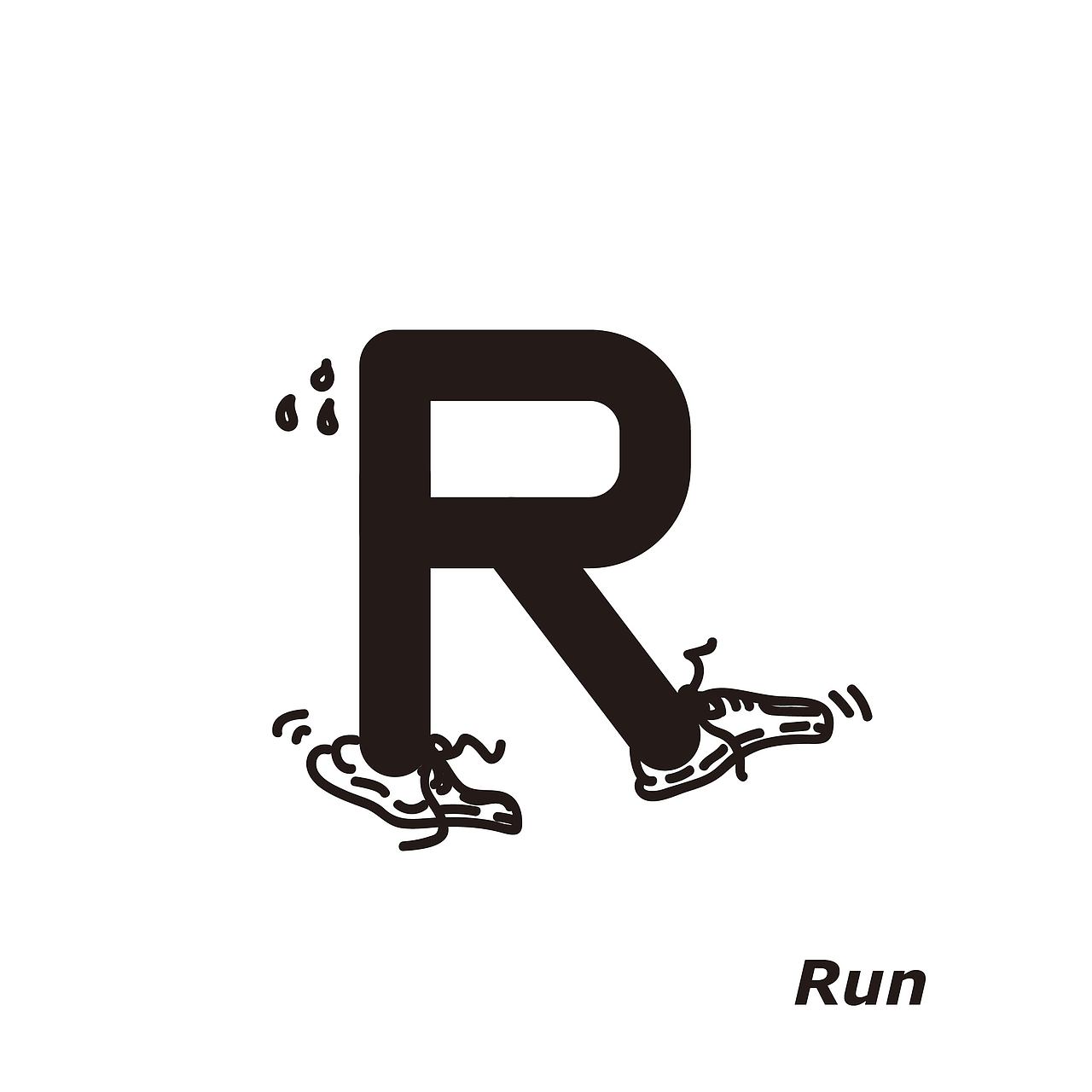 a-z 字母联想创意插画图案设计 (幼稚园级别字母表)