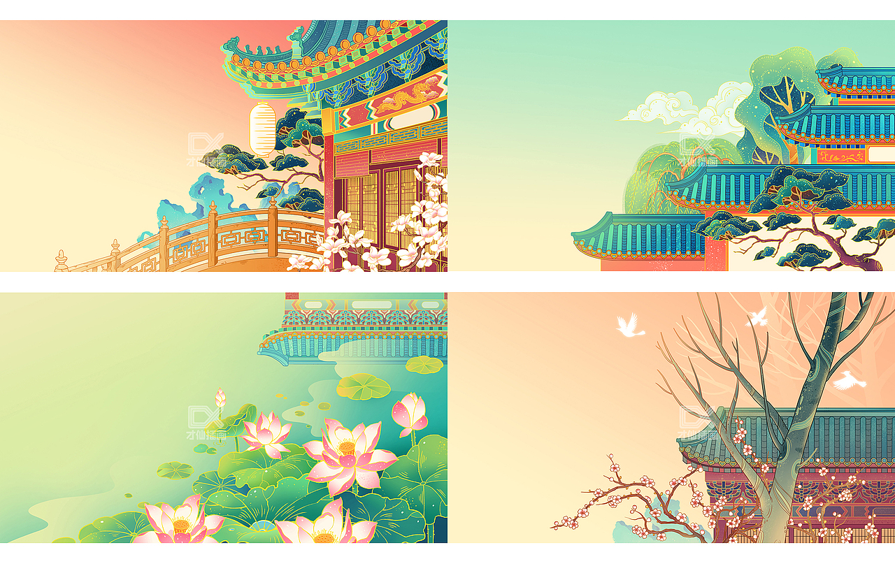 《清平乐》插图（图ZMjA0MjY3MzE2） - 商业插画 - 站酷设计师才仙插画原创素材 - 站酷ZCOOL