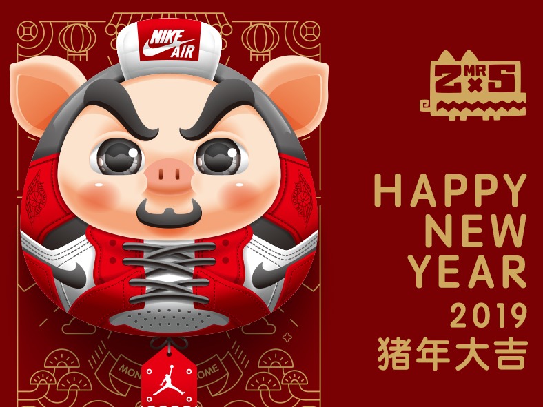 2019 傲气中华猪