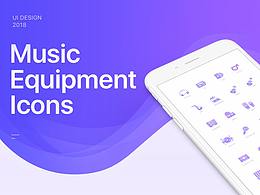 一組音樂設(shè)備的icon