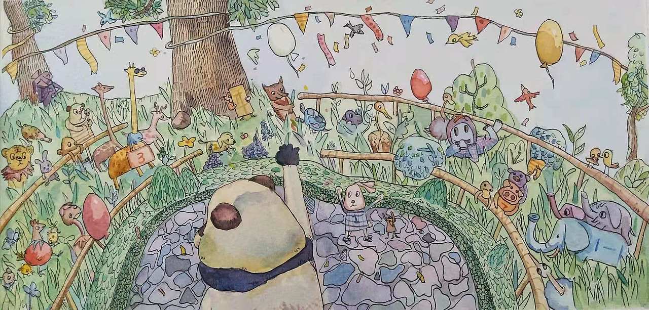 儿童绘本插画水彩练习