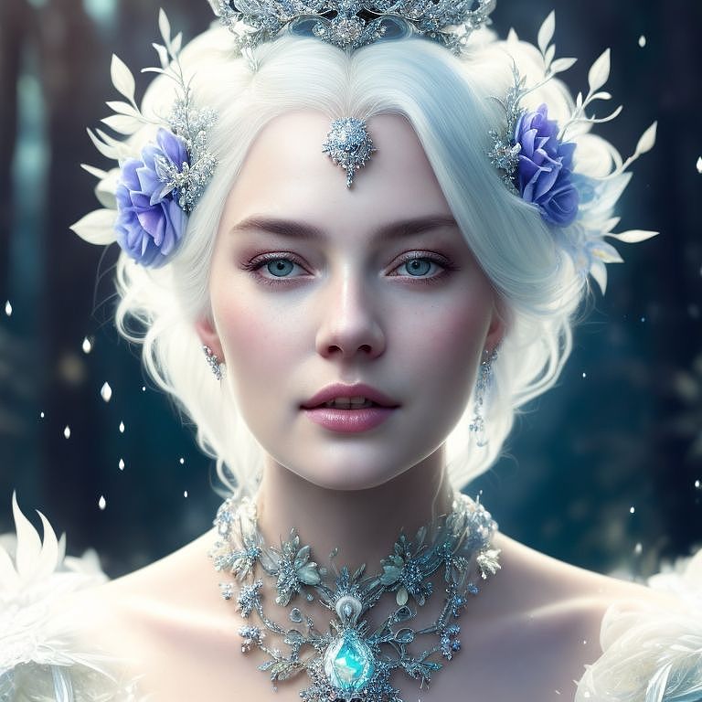 AI绘画 冰雪女王