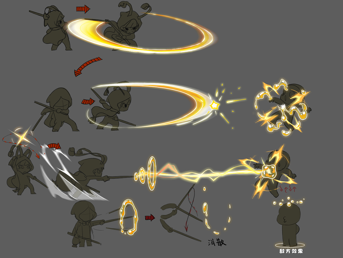 技能动效设计稿|插画|游戏原画|吃好睡好_原创作品-站酷zcool