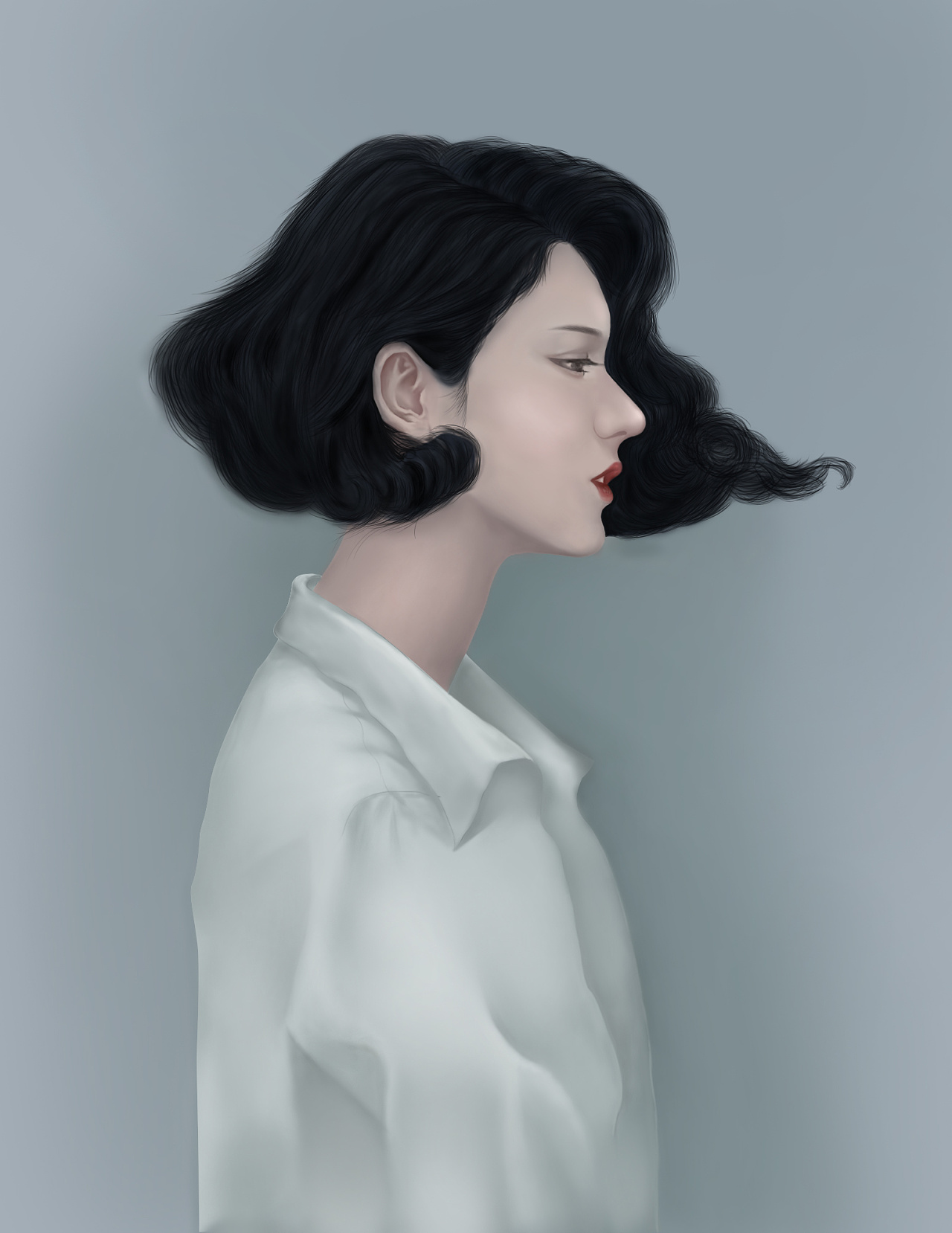 侧颜|插画|创作习作|z60675020 - 原创作品 - 站酷 (zcool)