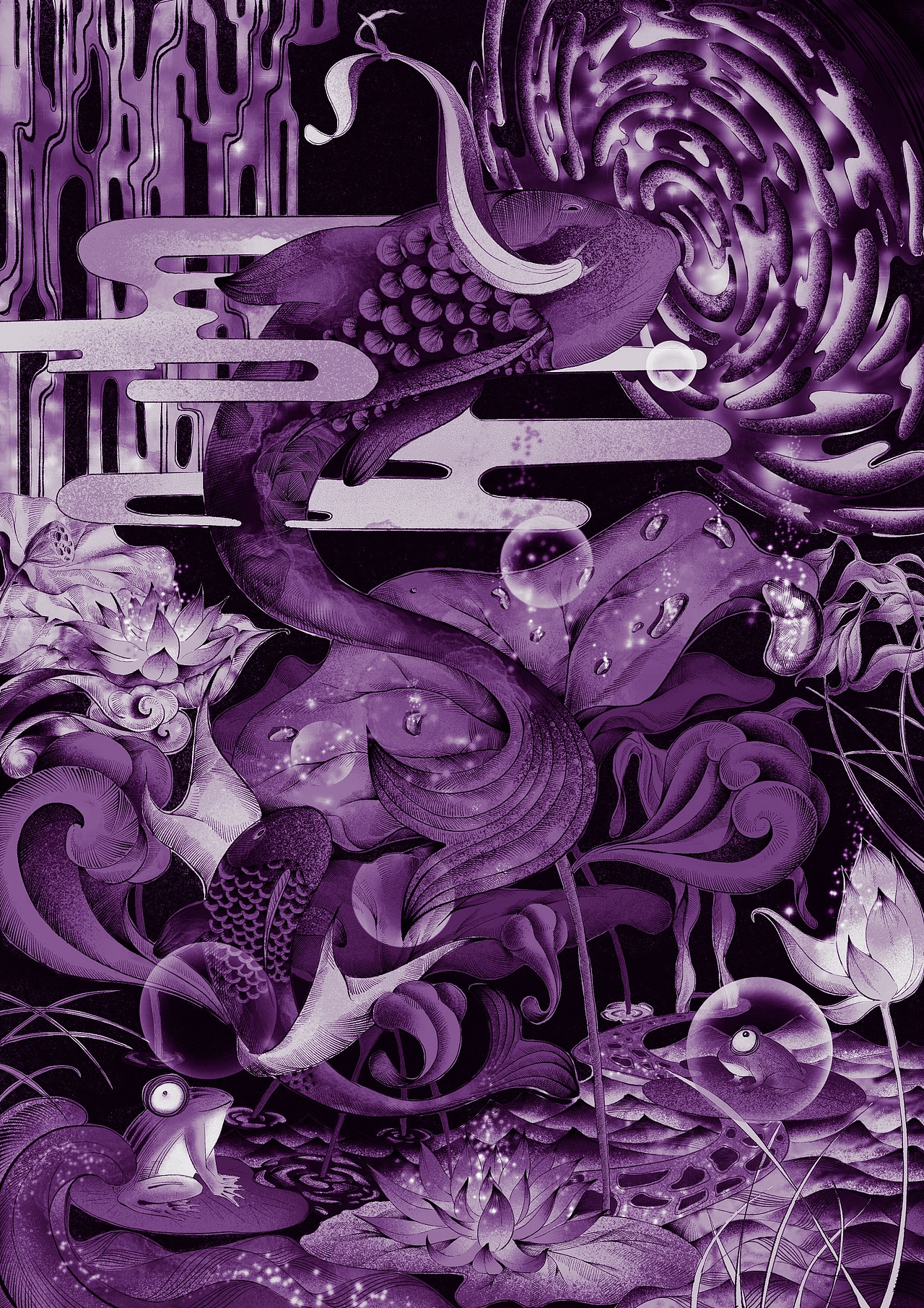 原创系列插画作品-鲤跃龙门（图ZMTE0NzM0MjE2） - 创作习作 - 站酷设计师RICK迁原创素材 - 站酷ZCOOL