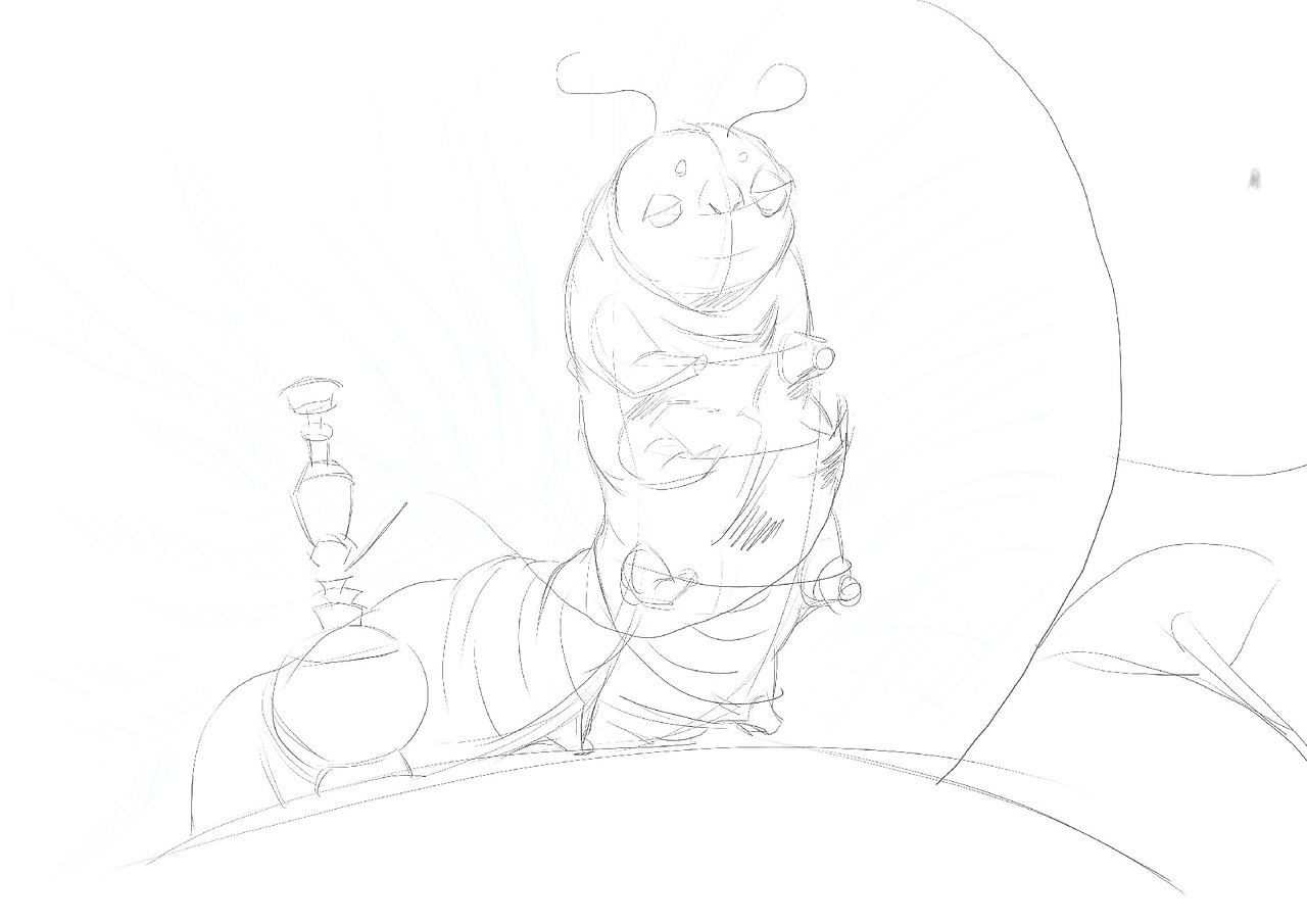 手绘插画爱丽丝梦游仙境智虫