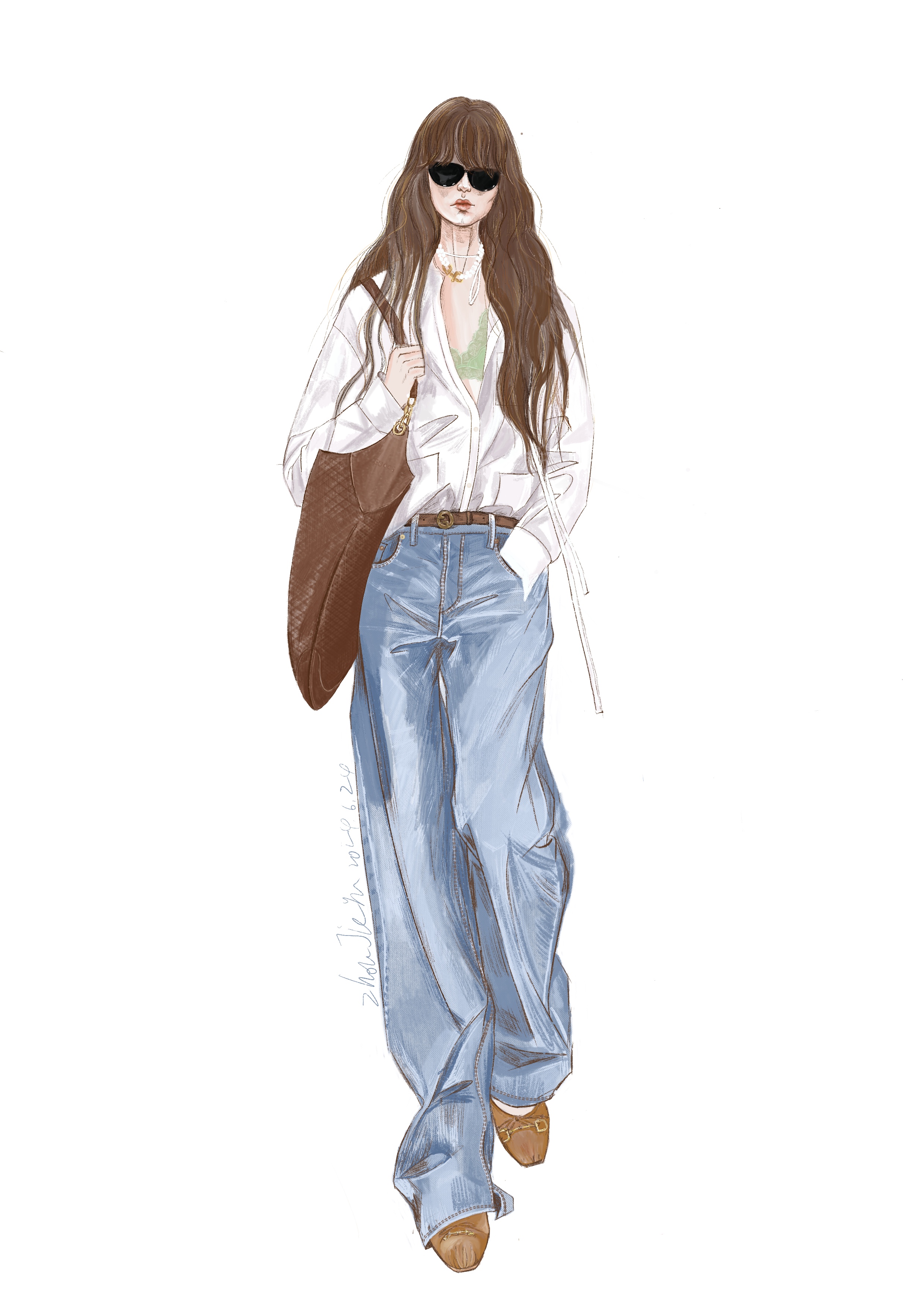 服装效果图|时尚插画