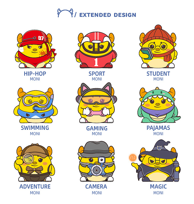 牛年ip形象设计moni