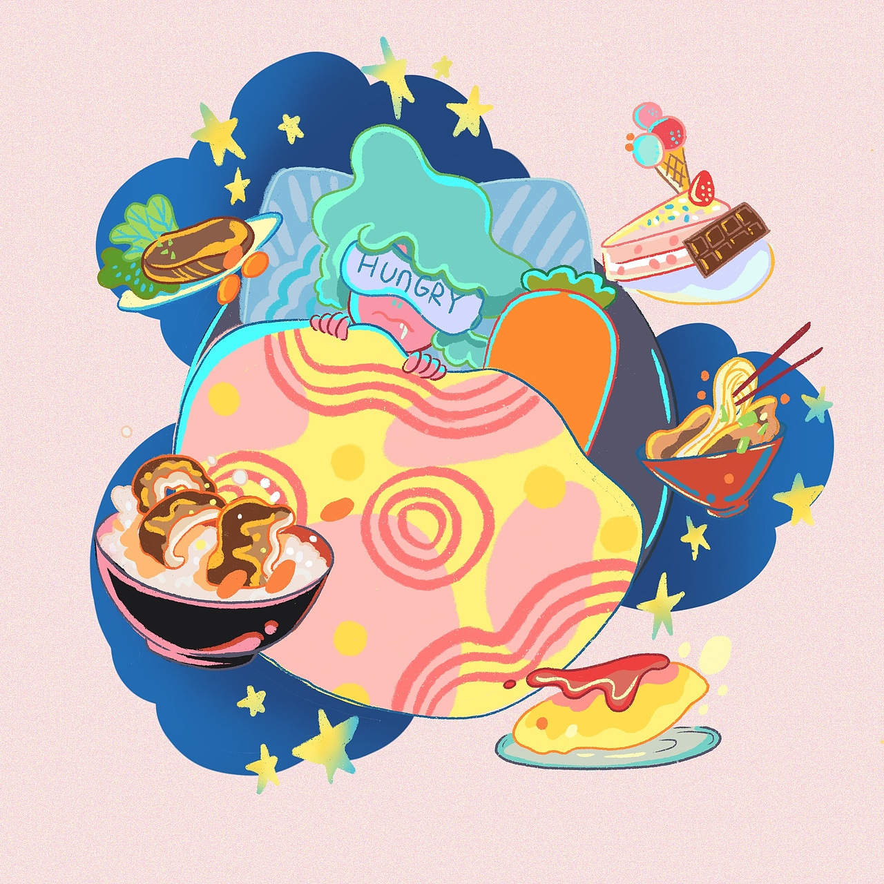 日食记 #2019多谢款待（图ZMTg4ODQwMzg4） - 艺术插画 - 站酷设计师P_Jane原创素材 - 站酷ZCOOL