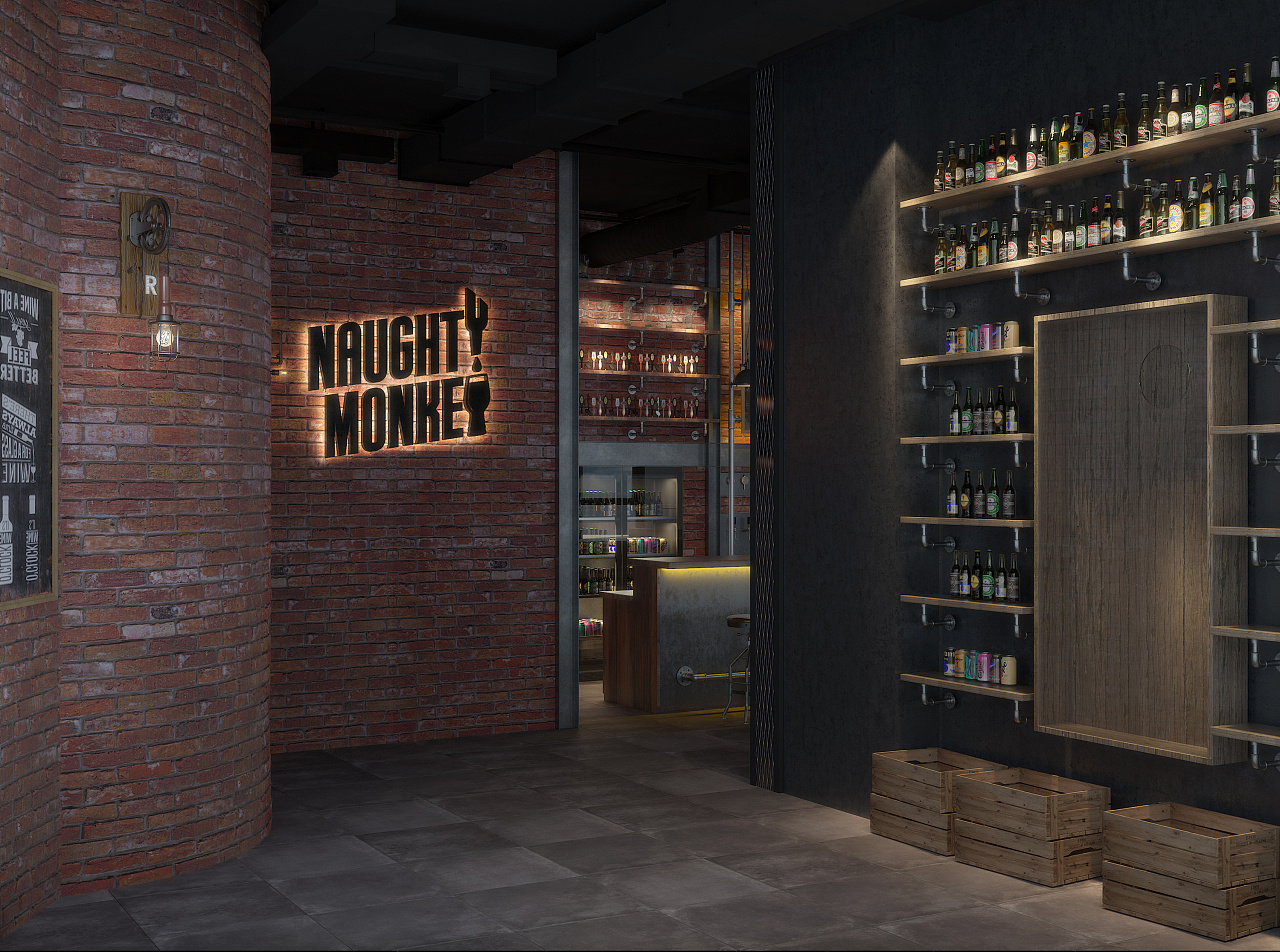 顽啤猴精酿酒吧设计
