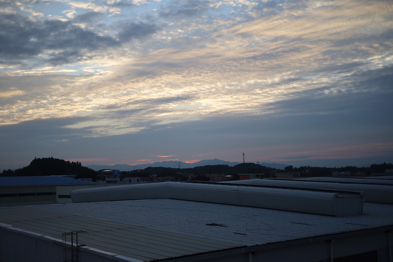 佛山日落、花和雨