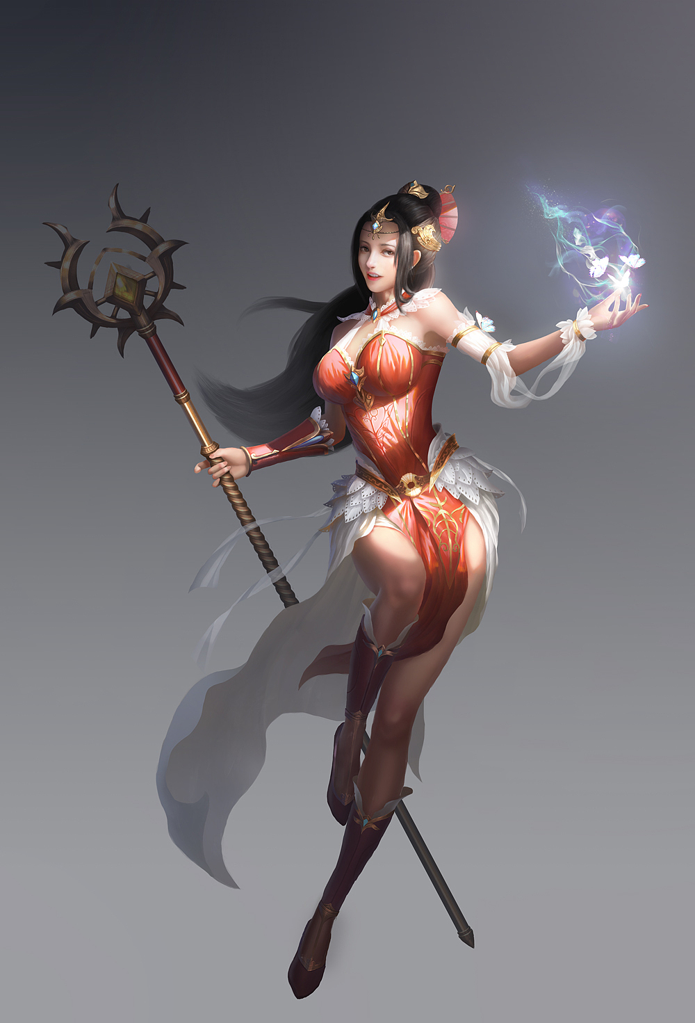中国风立绘2个（图ZMTk3ODQ5MTMy） - 游戏原画 - 站酷设计师晋南柴二原创素材 - 站酷ZCOOL