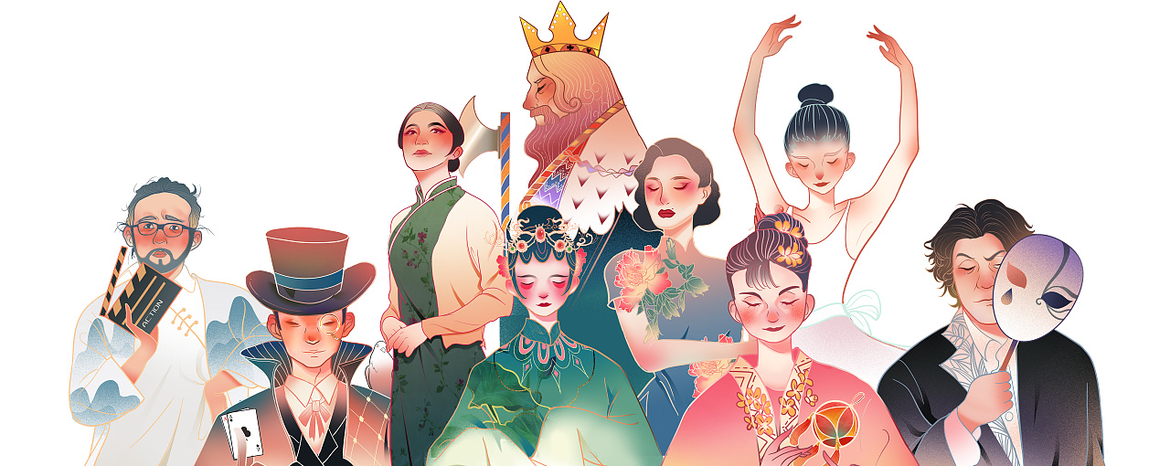 新青年戏剧节海报|插画|商业插画|whatever蒋 - 原创作品 - 站酷