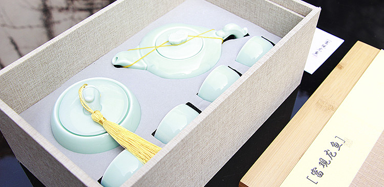 古镇文创——吴江同里之富观龙鱼茶套组