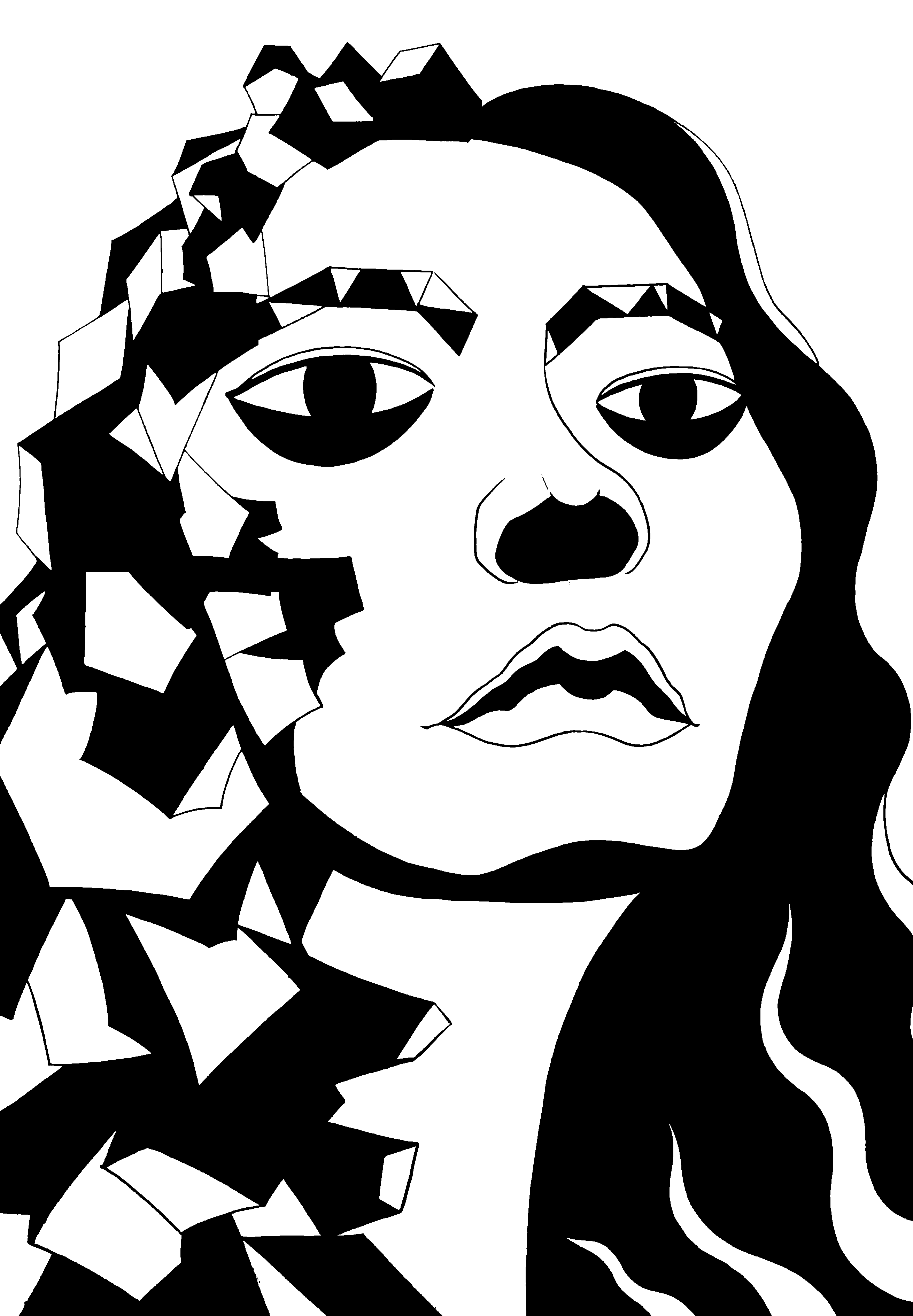 原创作品——黑白手绘 反思|图案|平面|倌管鳏鹳 - 原创设计作品