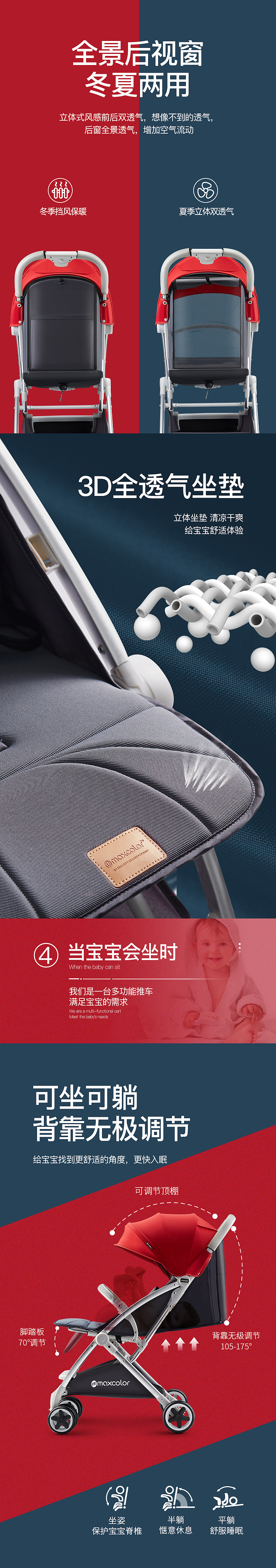 母嬰類 嬰兒車詳情頁（圖ZMjE5OTMyNjg0） - 電商 - 站酷設(shè)計(jì)師魚兒念你原創(chuàng)素材 - 站酷ZCOOL