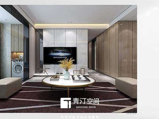 郑州航空港区龙中金源 119㎡装修效果图-青汀空间