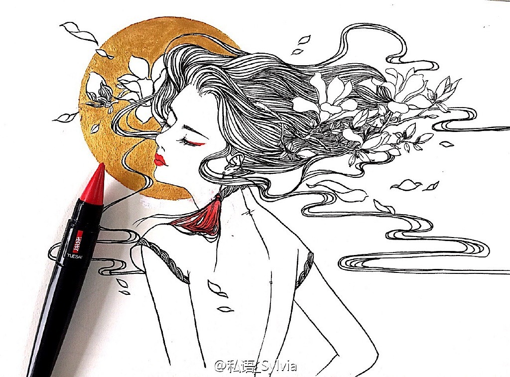 跟羽西合作的系列插画（图ZNTk4MjQxOTY=） - 商业插画 - 站酷设计师SylviaP_P原创素材 - 站酷ZCOOL