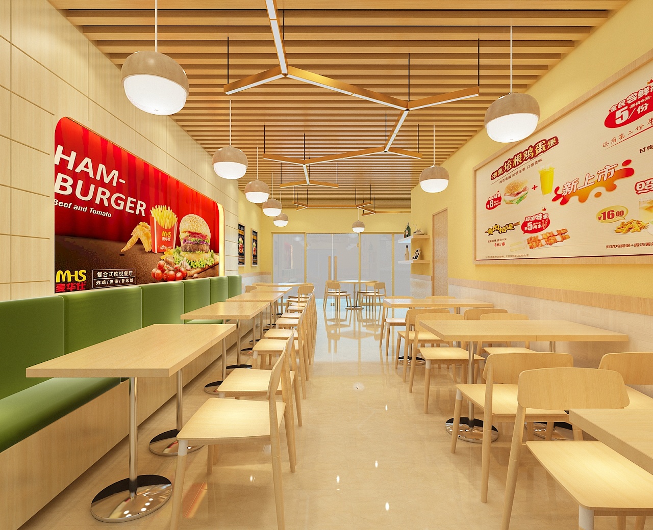 炸鸡店店面设计|空间|室内设计|YOYO_mu - 原创作品 - 站酷 (ZCOOL)