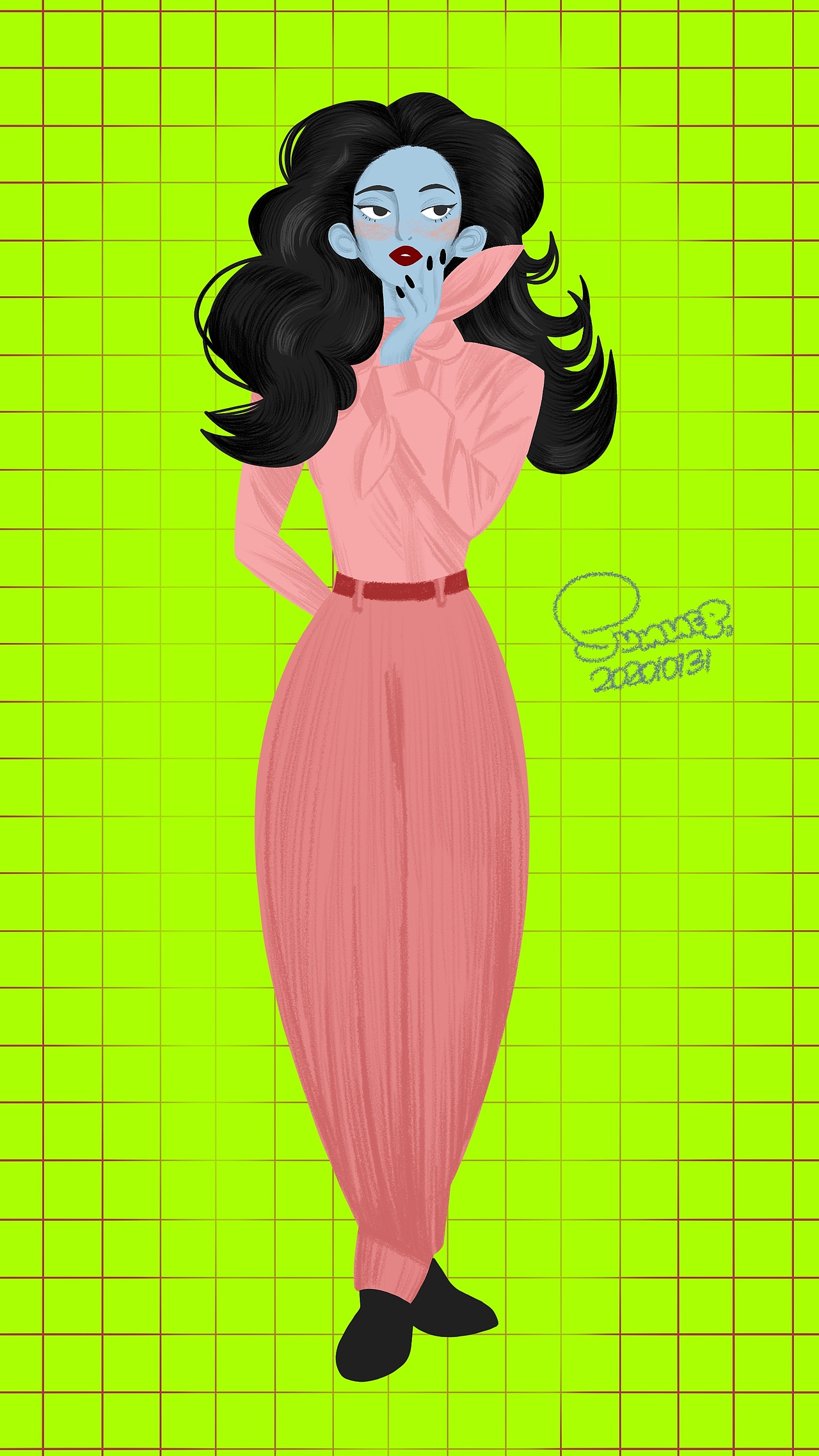 我画的小人儿逐渐变蓝