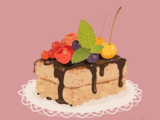 巧克力水果蛋糕
