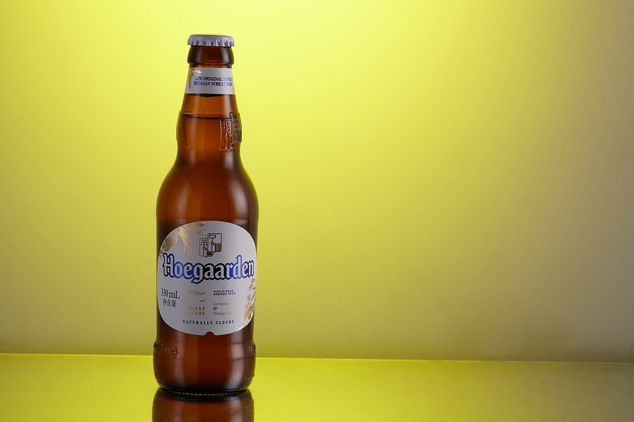 静物摄影作品福佳白啤酒拍摄案例教程