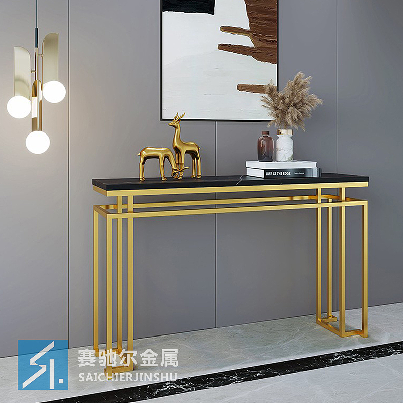 很多人都说不锈钢玄关柜茶桌架子是败笔，冷冰冰不适用（图ZMjQ0OTcwMjAw） - 生活用品 - 站酷设计师赛驰尔金属原创素材 - 站酷ZCOOL