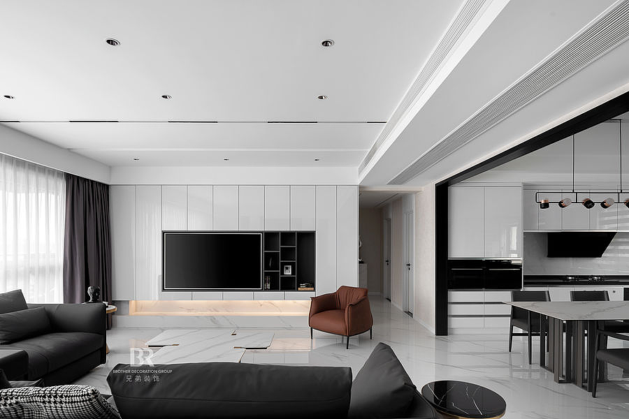现代黑白灰装修案例，万科十七英里装修设计效果（图ZMjgwNTU3MzIw） - 家装设计 - 站酷设计师重庆兄弟装饰装修原创素材 - 站酷ZCOOL