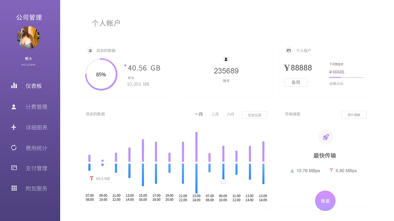 个人流量管理后台（图ZMTgwMzQ1MDcy） - 其他UI - 站酷设计师龙叔原创素材 - 站酷ZCOOL