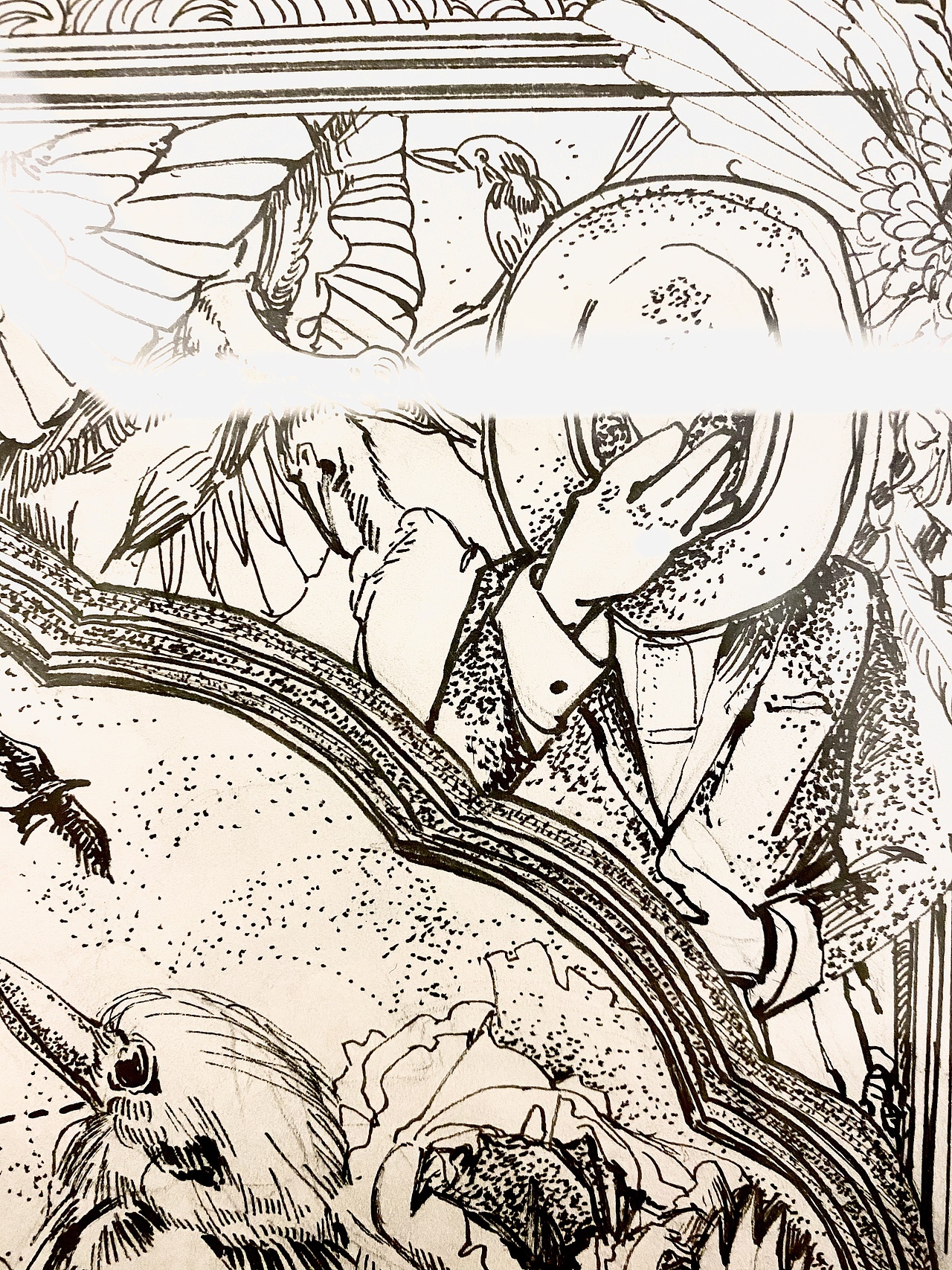 《异想》4k手绘装饰画｜视觉传达设计专业平面构成作业（图ZMjQyNDk1NDI4） - 商业插画 - 站酷设计师汀一白YANA原创素材 - 站酷ZCOOL