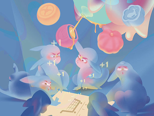 🎨《SweetDream》系列插画｜《累死那只兔子》