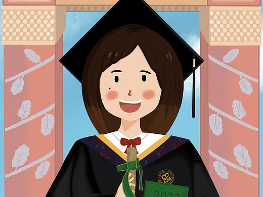 毕业季插画—中南大学