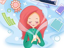 商城会员H5插画