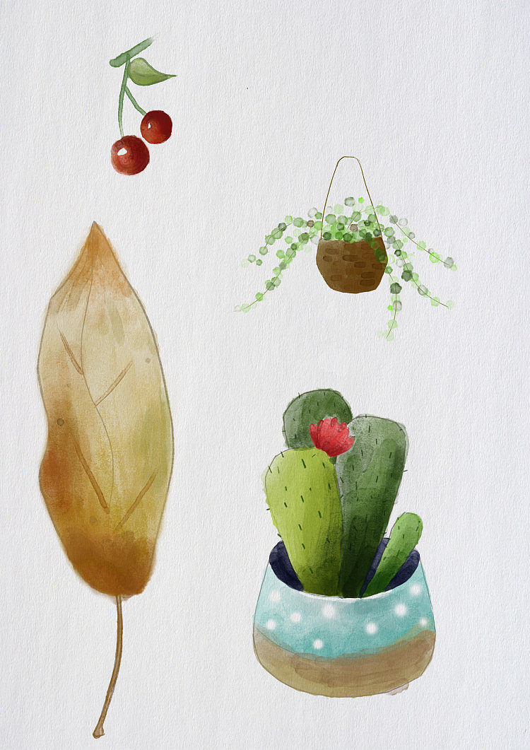 第一张水彩作业:tongue: