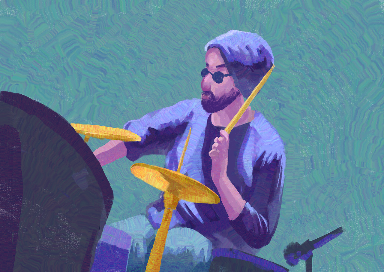 架子鼓手|插画|新锐潮流插画|田月 - 原创作品 - 站酷 (zcool)