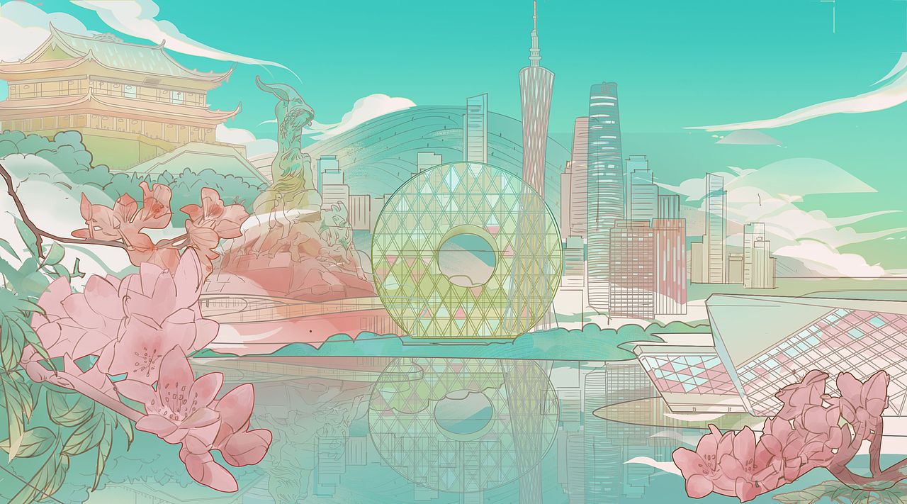 广州城市国潮宣传图