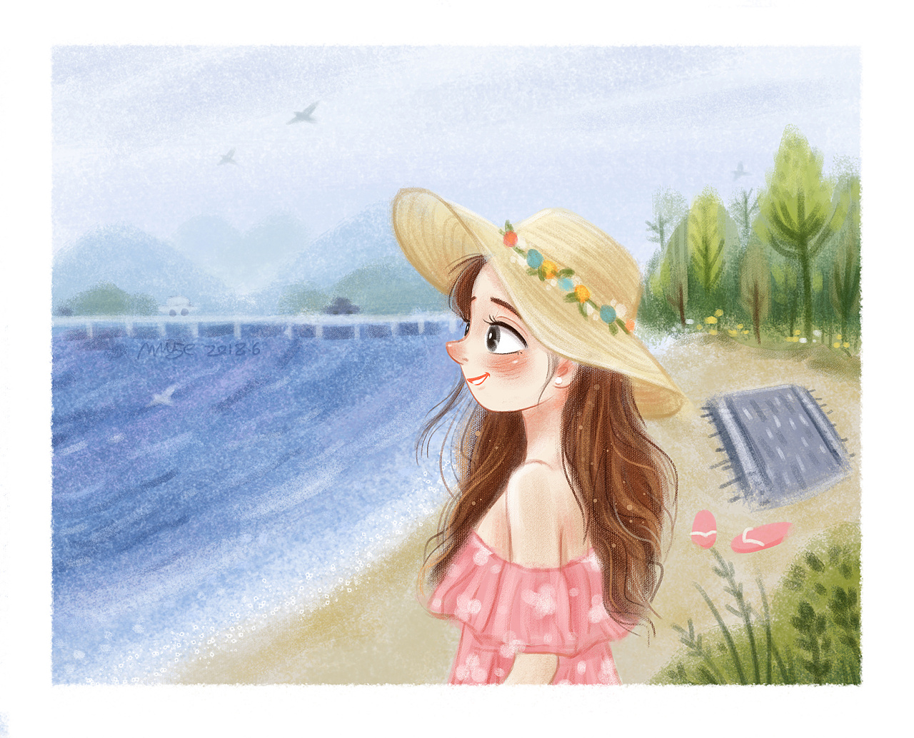 盛夏时光|插画|其他插画|muse谬谬 - 原创作品 - 站酷 (zcool)
