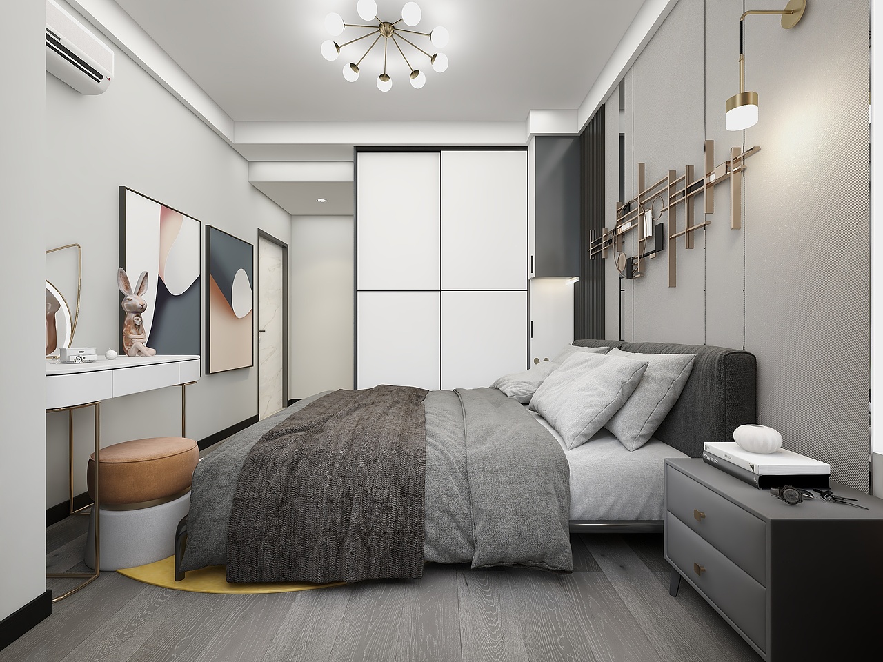 四川南充金科集美天宸(91平方现代简约三居室)