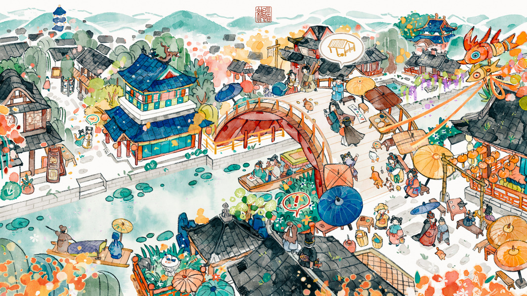 清新插画——汽水味的水果糖